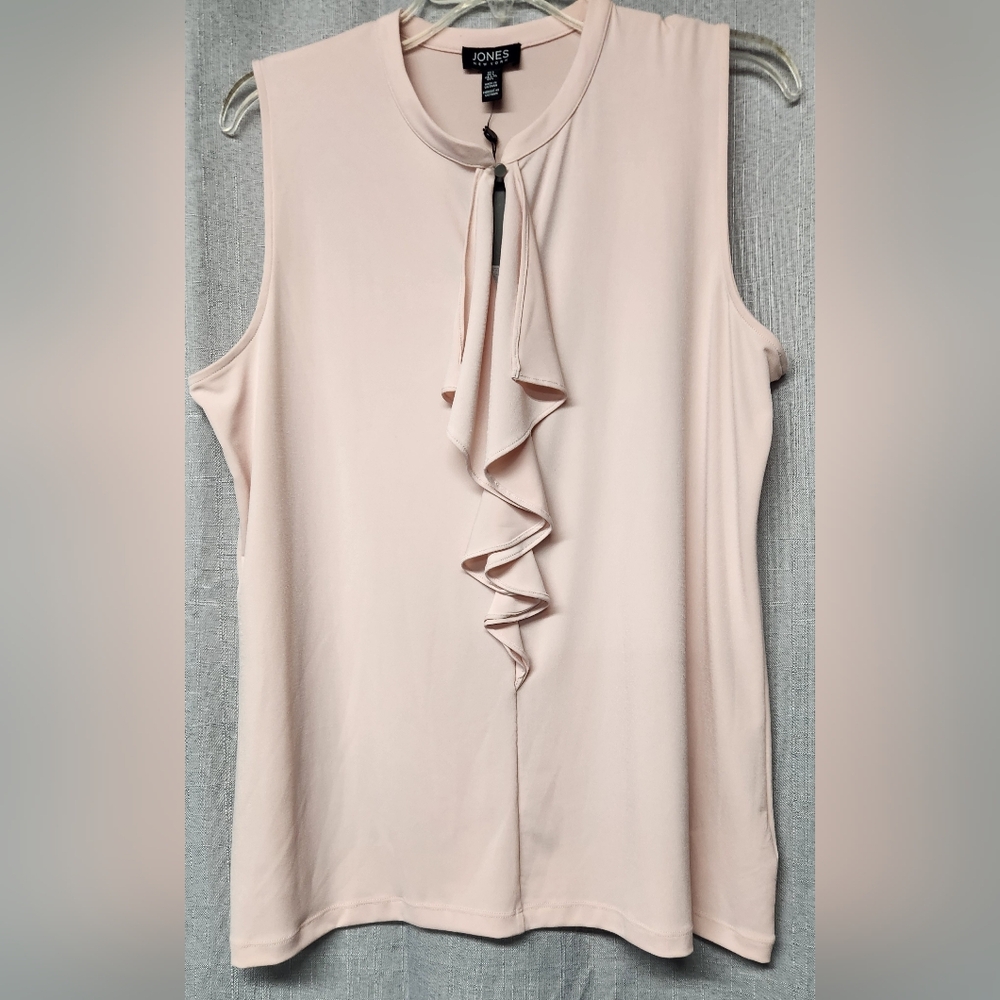 JONES NEW YORK- Elegant Light Pinm Sleeveless Top - Womens Large - NWT